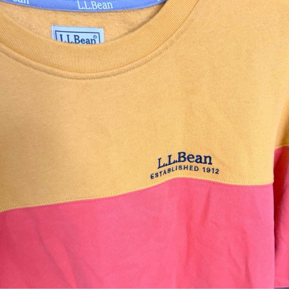 L.L. Bean Colorblock Sweatshirt - Yellow, Pink, Blue - Picture 2 of 6